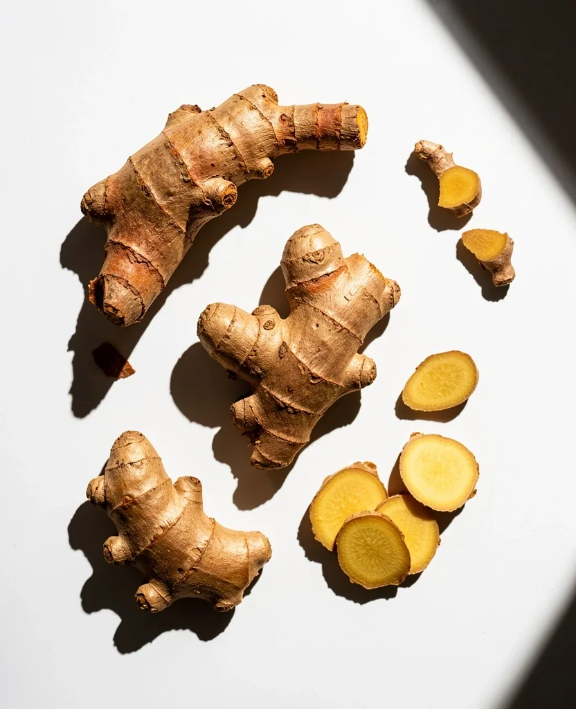 Dried botanical ingredients on a laboratory surface